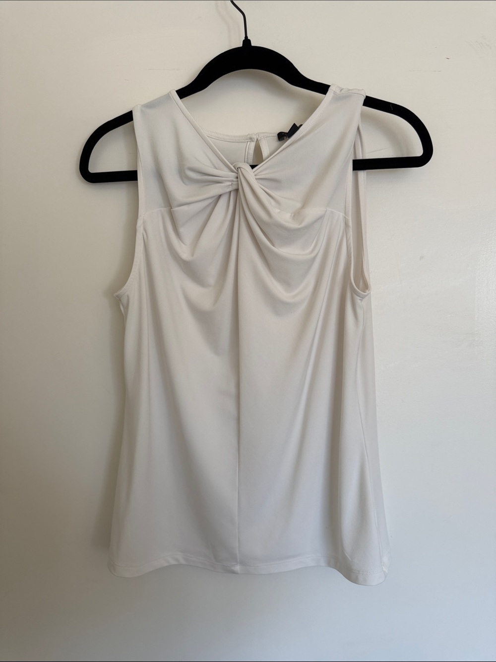 Ann Taylor Knot-Front Sleeveless Camisole - White M